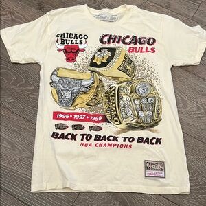 Mitchell & Ness Cream Short Sleeve Tees